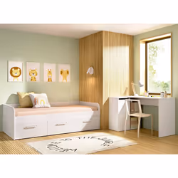 Dmora Daabou Bianco Truciolare rivestito di melamina (MFC) Letto gonfiabile - Vista aggiuntiva 4
