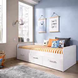 Dmora Daabou Bianco Truciolare rivestito di melamina (MFC) Letto gonfiabile - Vista aggiuntiva 5