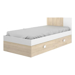 Dmora D006642 lettino per bambini Quercia, Bianco Truciolare rivestito di melamina (MFC) Letto gonfiabile