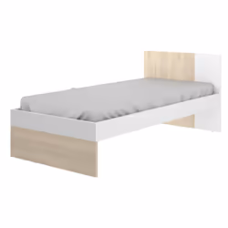 Dmora D006642 lettino per bambini Quercia, Bianco Truciolare rivestito di melamina (MFC) Letto gonfiabile