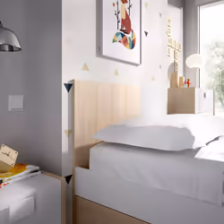 Dmora D006642 lettino per bambini Quercia, Bianco Truciolare rivestito di melamina (MFC) Letto gonfiabile - Vista aggiuntiva 4