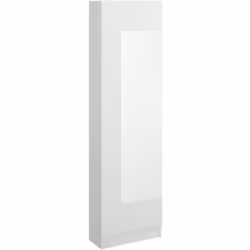 SCARPIERA - Portascarpe salvaspazio da ingresso, Mobiletto portascarpe a 1 anta a specchio, 50x27h186 cm, Bianco. STRUTTURA E ...