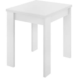 Tavolo allungabile Alamaro, Consolle estensibile multiposizione,Tavolo consolle ausiliare pieghevole, 67/134x67h79 cm, Bianco - Dmora