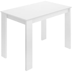 Tavolo fisso Amaranthya, Ripiano da pranzo multiuso, Tavolo rettangolare da cucina o sala da pranzo, 110x67h77 cm, Bianco - Dmora