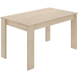 Tavolo fisso Alois, Ripiano da pranzo multiuso, Tavolo rettangolare da cucina o sala da pranzo, 139x81h77 cm, Rovere - Dmora