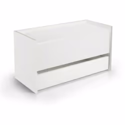 CASSAPANCA - Mobile da ingresso moderno con scarpiera, Cassapanca baule con due contenitori, 100% Made in Italy, 90x40h46 cm, ...