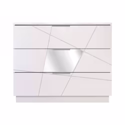 CASSETTIERA - Settimino multiuso, Comò camera da letto, Mobile con cassetti, Made in Italy, 104x45 h85 cm, Bianco. STRUTTURA ...
