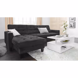 Tavolino da salotto Natalia, Tavolino soggiorno, Mobile portaoggetti basso, Tavolino da caffÃ¨, 90x55h41 cm, Bianco lucido - Vista aggiuntiva 4