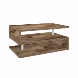 Tavolino da salotto Natalia, Tavolino soggiorno, Mobile portaoggetti basso, Tavolino da caffÃ¨, 90x55h41 cm, Acero