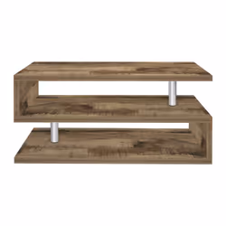 Tavolino da salotto Natalia, Tavolino soggiorno, Mobile portaoggetti basso, Tavolino da caffÃ¨, 90x55h41 cm, Acero - Vista aggiuntiva 4