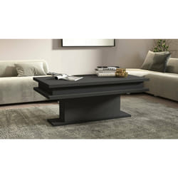 Tavolino da salotto Iside, Tavolino soggiorno, Mobile portaoggetti basso, Tavolino da caffÃ¨, 100x55h42 cm, Antracite