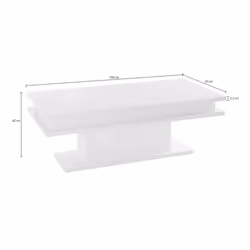 Tavolino da salotto Iside, Tavolino soggiorno, Mobile portaoggetti basso, Tavolino da caffÃ¨, 100x55h42 cm, Antracite