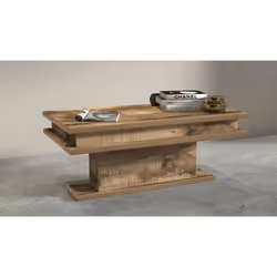 Tavolino da salotto Iside, Tavolino soggiorno, Mobile portaoggetti basso, Tavolino da caffÃ¨, 100x55h42 cm, Acero - Vista aggiuntiva 4