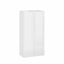 Libreria Donatella, Mobile portalibri con 4 vani, Biblioteca, 70x35h140 cm, Bianco