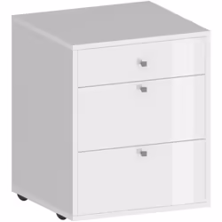 CASSETTIERA - Cassettiera camera da letto , Settimino con 3 cassetti, 47x45h61 cm, Bianco. STRUTTURA E UTILIZZO - Mobile cass ...