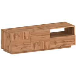 MOBILE PORTA TV - Credenza bassa da soggiorno con 2 ante e 1 cassetto, Base porta TV, 150x44h46 cm, Rovere. STRUTTURA E UTILI ...