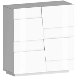 Armadio multiuso 2 ante Aulla, Mobile multifunzione, Armadietto a 2 ante, 120x44h126 cm, Bianco - Dmora