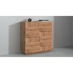 Armadio multiuso 2 ante Aulla, Mobile multifunzione, Armadietto a 2 ante, 120x44h126 cm, Rovere