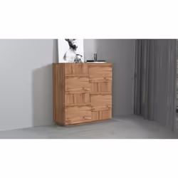 Armadio multiuso 2 ante Aulla, Mobile multifunzione, Armadietto a 2 ante, 120x44h126 cm, Rovere - Vista aggiuntiva 4