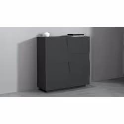 Armadio multiuso 2 ante Aulla, Mobile multifunzione, Armadietto a 2 ante, 120x44h126 cm, Antracite - Vista aggiuntiva 4