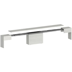 Dmora - Panca Yutu, Seduta per tavolo da pranzo, Panca singola allungabile, 290x25h45 cm, Bianco