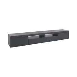 Mobile porta TV Animali, Credenza bassa da soggiorno a 3 ante, Base porta TV, 240x40h35 cm, Antracite