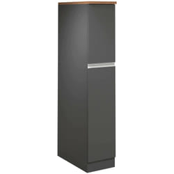 Dmora - Dispensa da cucina Atrax, Armadio multiuso, Mobile per cucinotto, Portafrigo multifunzione, 100% Made in Italy, 30x60h165 cm, Antracite e
