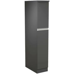 Dmora - Dispensa da cucina Atrax, Armadio multiuso, Mobile per cucinotto, Portafrigo multifunzione, 100% Made in Italy, 30x60h165 cm, Antracite e