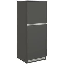 Dmora - Dispensa da cucina Mesarthim, Armadio multiuso, Mobile per cucinotto, Portafrigo multifunzione, 100% Made in Italy, 60x60h165 cm, Antracite e