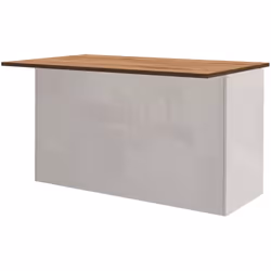 ISOLA DA CUCINA - Armadio multiuso, Mobile per cucinotto, Tavolo ausiliario, 100% Made in Italy, 155x90h90 cm, Bianco lucido ...