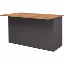 ISOLA DA CUCINA - Armadio multiuso, Mobile per cucinotto, Tavolo ausiliario, 100% Made in Italy, 155x90h90 cm, Antracite e Ro ...