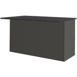 Dmora - Isola da cucina Tartaro, Armadio multiuso, Mobile per cucinotto, Tavolo ausiliario, 100% Made in Italy, 155x90h90 cm, Antracite e Ardesia