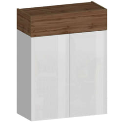 Scarpiera Oliviero, Porta scarpe salvaspazio a 3 ante, Armadio multifunzione da ingresso, 76x38h100 cm, Bianco e Rovere - Dmora