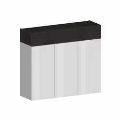 Scarpiera Griselda, Porta scarpe salvaspazio a 4 ante, Armadio multifunzione da ingresso, 114x38h100 cm, Bianco e Ardesia - Vista aggiuntiva 2