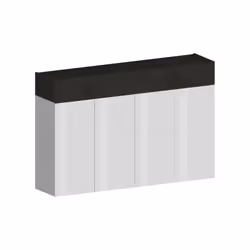 Scarpiera Are, Porta scarpe salvaspazio a 6 ante, Armadio multifunzione da ingresso, 154x38h100 cm, Bianco e Ardesia