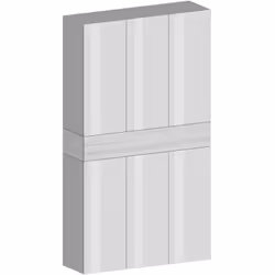SCARPIERA - Porta scarpe salvaspazio a 7 ante, Armadio multifunzione da ingresso, 114x35h200 cm, Bianco effetto larice. STRUT ...