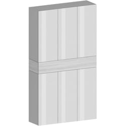 Scarpiera Charoite, Porta scarpe salvaspazio a 7 ante, Armadio multifunzione da ingresso, 114x35h200 cm, Bianco effetto larice - Dmora