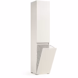 ARMADIO MULTIUSO 2 ANTE - Mobile lavanderia a 2 ante, Colonna da bagno con cestello portabiancheria, 100% Made in Italy, 45x3 ...