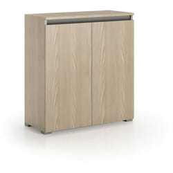 Scarpiera Astrina, Mobile multiuso, Porta scarpe salvaspazio a 2 ante, Armadio portaoggetti con scaffali, 100% Made in Italy, 80x37h102 cm, Olmo