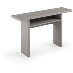 Consolle allungabile Agrippino, Tavolo da pranzo con apertura a libro, Consolle multiuso allungabile, 100% Made in Italy, 120x70h75 cm, Cemento