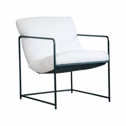 Poltrona Appare, Poltrona rivestita in tessuto bouclÃ©, Sedia imbottita, Seduta con braccioli in metallo, 61x67h75 cm, Bianco