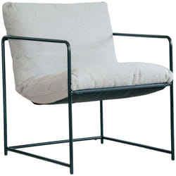 Dmora - Poltrona Appare, Poltrona rivestita in tessuto bouclé, Sedia imbottita, Seduta con braccioli in metallo, 61x67h75 cm, Grigio