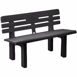PANCHINA DA ESTERNO - Panca monoblocco da giardino, Panchina outdoor, 100% Made in Italy, 110x52h71 cm, Antracite. STRUTTURA ...