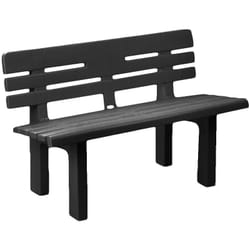 Panchina da esterno Alim, Panca monoblocco da giardino, Panchina outdoor, 100% Made in Italy, 110x52h71 cm, Antracite - Dmora