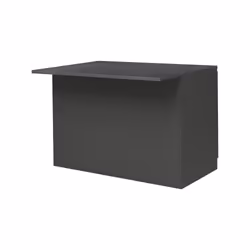 Isola da cucina Analiza, Tavolo ausiliario portaoggetti, Mobile da cucina a 2 ante, 100% Made in Italy, 125x90h90 cm, Antracite e Ardesia