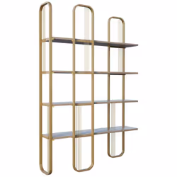 LIBRERIA - Scaffale da ufficio, Mobile portalibri, Biblioteca, 125x28h180 cm, Giallo. STRUTTURA E UTILIZZO - Mobile porta lib ...