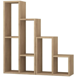 Libreria Naruto, Scaffale da ufficio, Mobile portalibri, Biblioteca, 84x20h89 cm, Quercia - Dmora