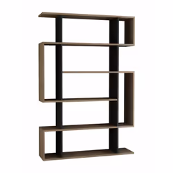 LIBRERIA - Scaffale da ufficio, Mobile portalibri, Biblioteca, 110x26h161 cm, Quercia e Antracite. STRUTTURA E UTILIZZO - Mob ...