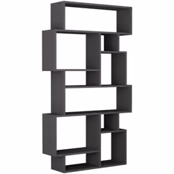 LIBRERIA - Scaffale da ufficio, Mobile portalibri, Biblioteca, 96x26h169 cm, Antracite. STRUTTURA E UTILIZZO - Mobile porta l ...