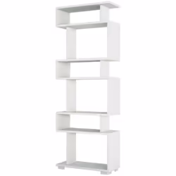 LIBRERIA - Scaffale da ufficio, Mobile portalibri, Biblioteca, 60x20h165 cm, Bianco. STRUTTURA E UTILIZZO - Mobile porta libr ...